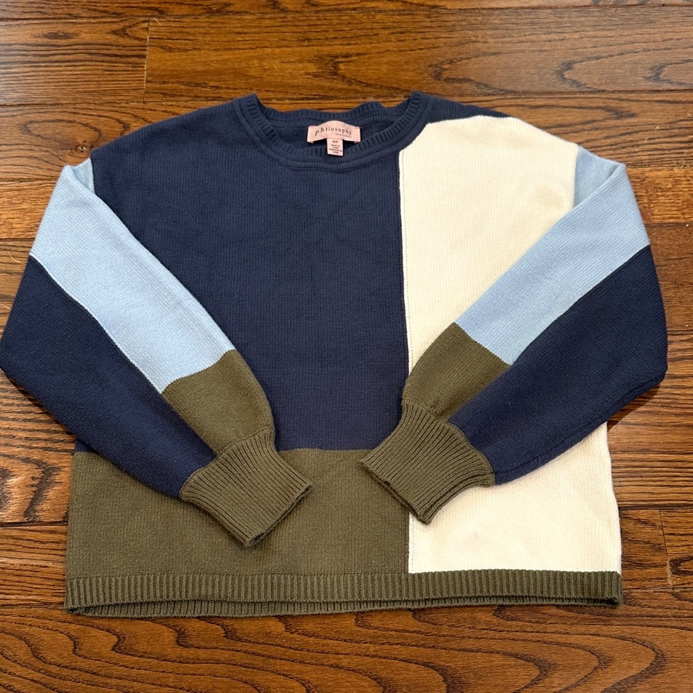 Colorblock Crewneck Sweater
